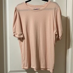 Stella & Dot Pink Short Sleeve Blouse